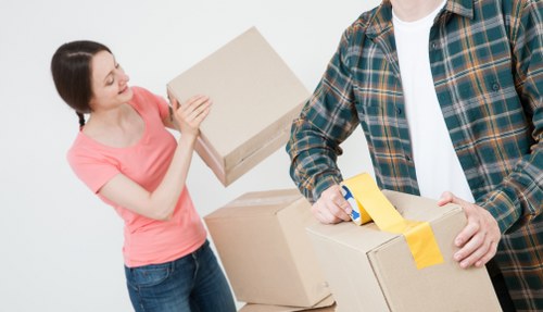 Customers accessing storage units at Storage Wimbledon